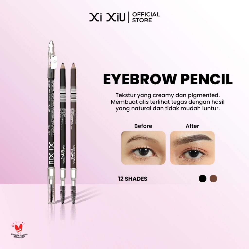[BUNDLE] [GET 3 PCS & ALL VARIAN GET 4 PCS] Xi XiU Eyebrow Pencil | Pensil Alis Creamy, Pigmented, Waterproof | Tahan Lama 2.5g