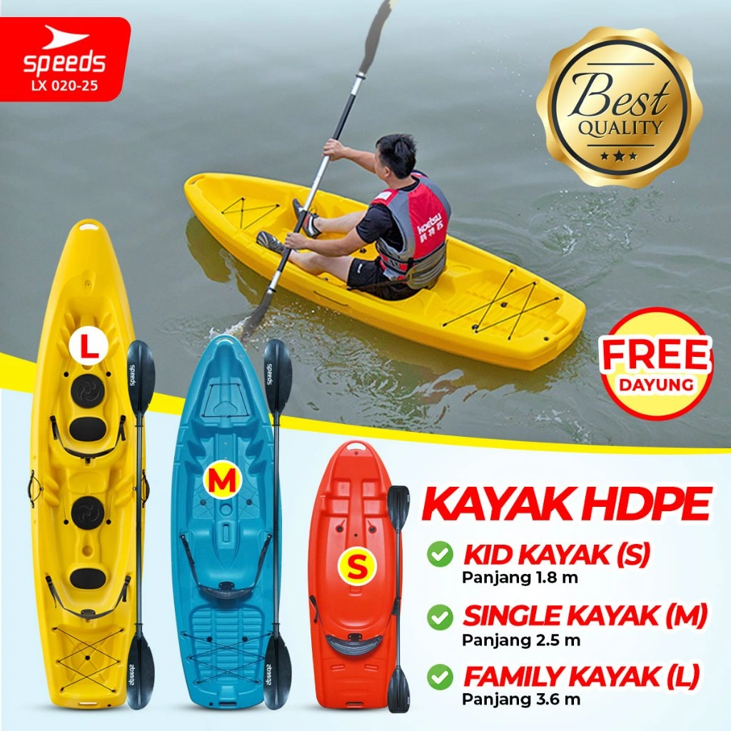 CALARY Perahu Mini Kayak Sampan Perahu Naga Dayung Olahraga Tangan Mengayuh Paddle Conoe Boating 020-25