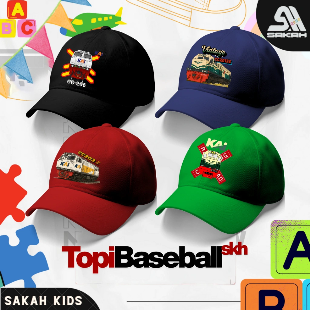 Topi Anak Logo Kereta Api Indonesia Masinis railfans