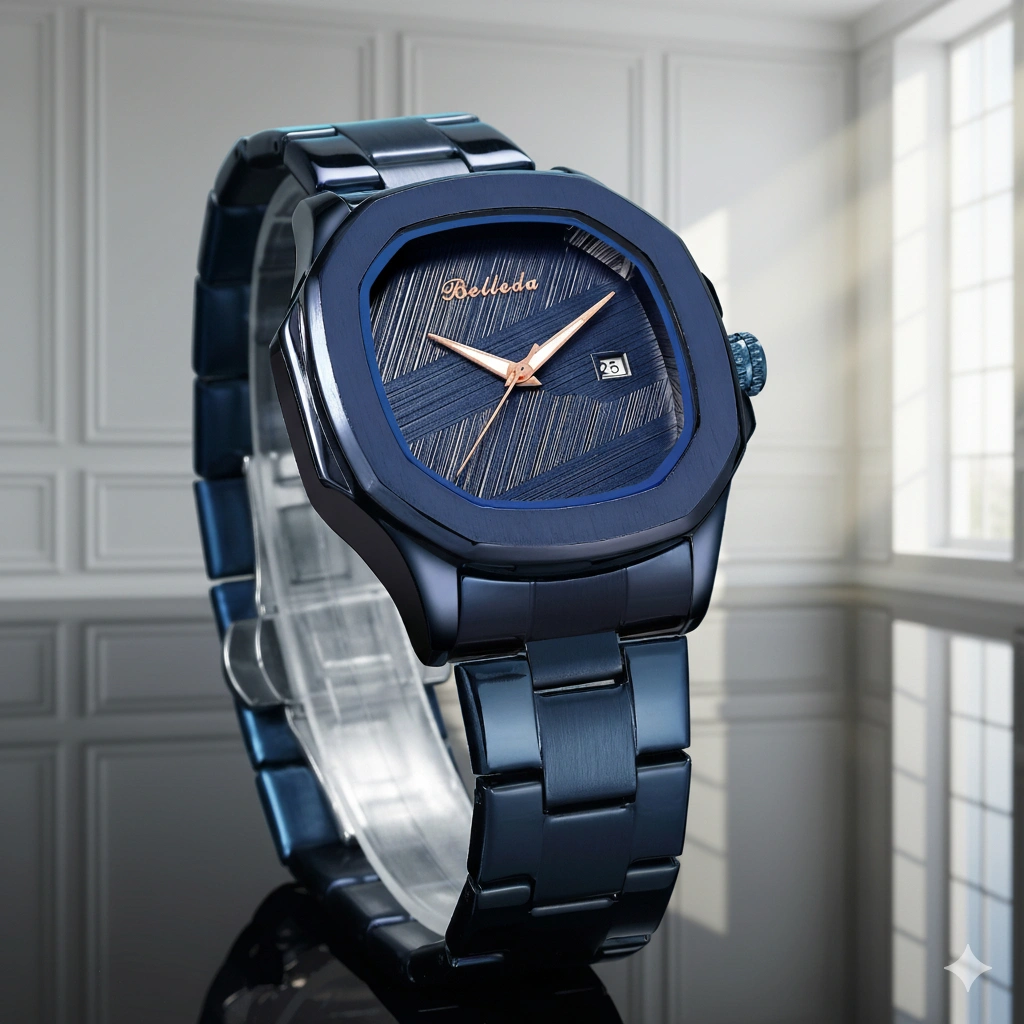 Jam Tangan Pria Belleda 9672  Stainless Steel Anti Air Original Luxury COD Terlaris Kuarsa Termurah