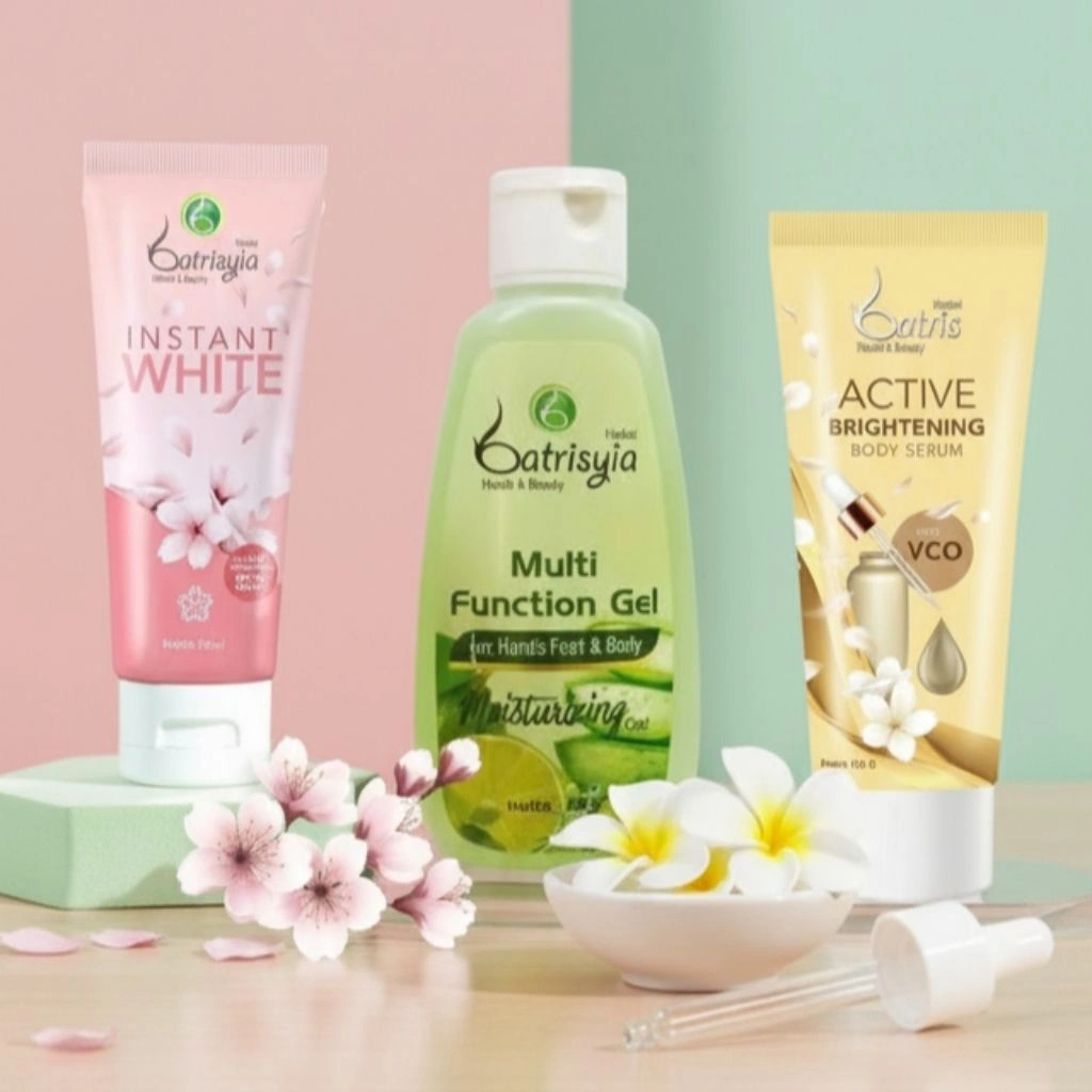 Batrisyia Paket Body Care | Brightening Body Serum, Instant White Sunscreen, Multifunction gel
