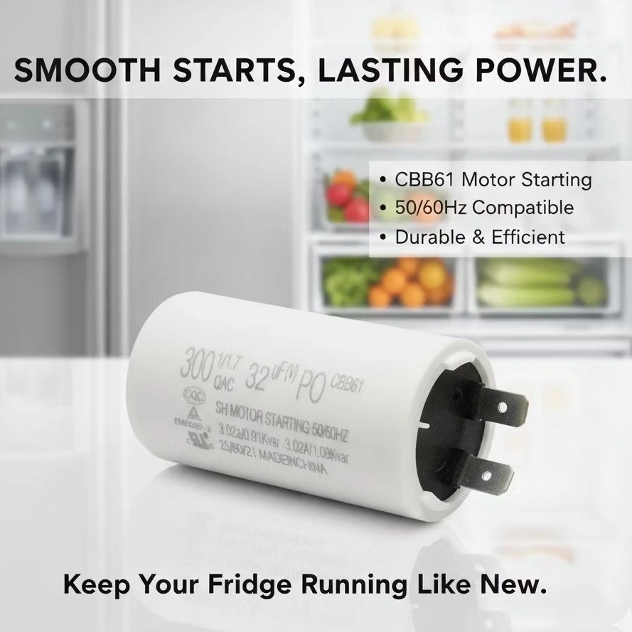 Kapasitor Starting Kulkas Tabung 32uf 32 mikro