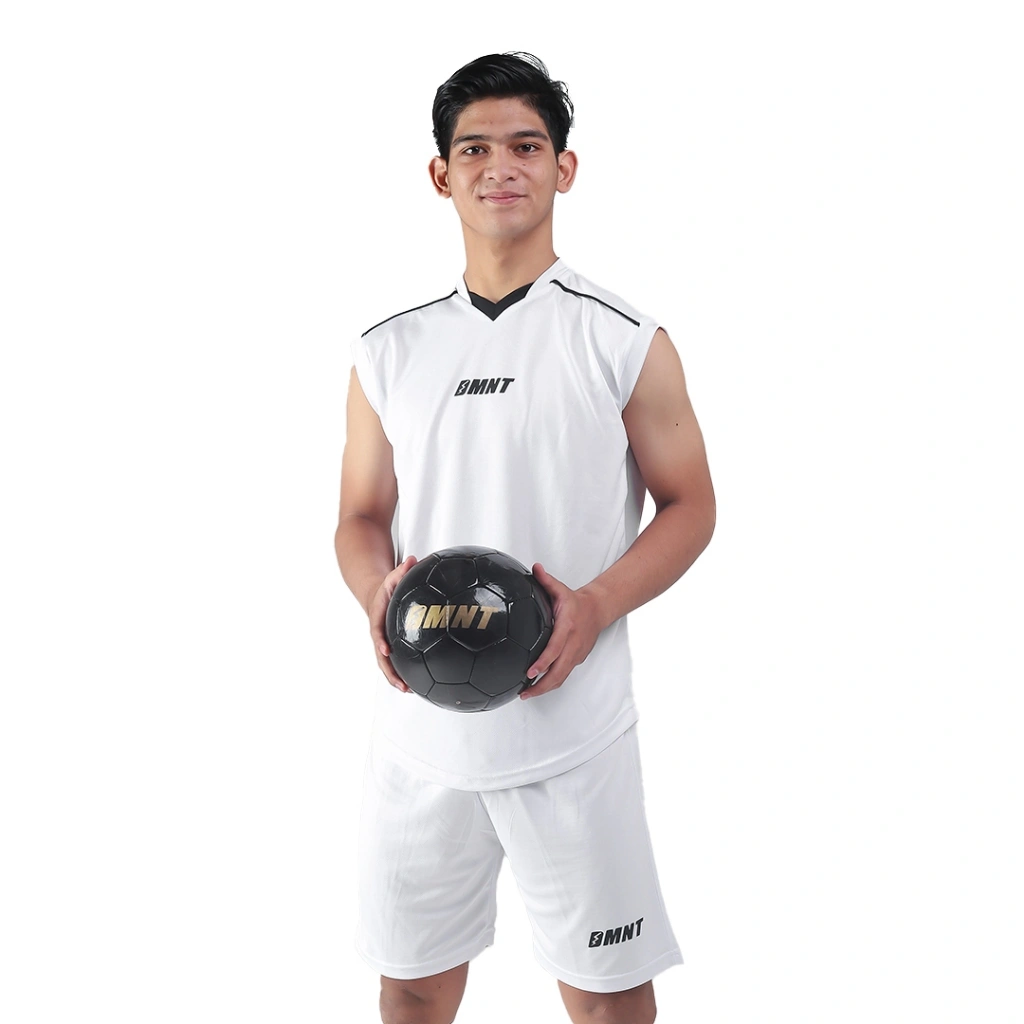 DMNT Jersey Setelan Teamwear Sleeveless Futsal Sepakbola Dixie White (Belum Termasuk Nama & Nomor Punggung)
