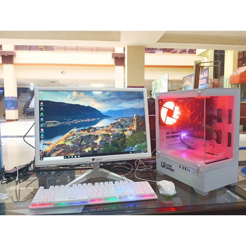 PC gaming i5 Ram 16 ssd 120 hd 500 vga Gefoce lengkap monitor