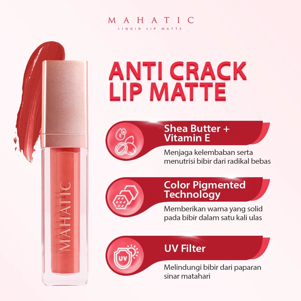 MAHATIC LipMatte Color & Transferproof Anti Hitam & Kering Halal By Oki Setiana DewI