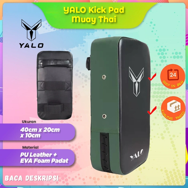 YALO Kick Pad Muay Thai | Bantalan Latihan Pukulan Tinju & Tendangan Taekwondo MMA Karate | ( BACA DESKRIPSI)