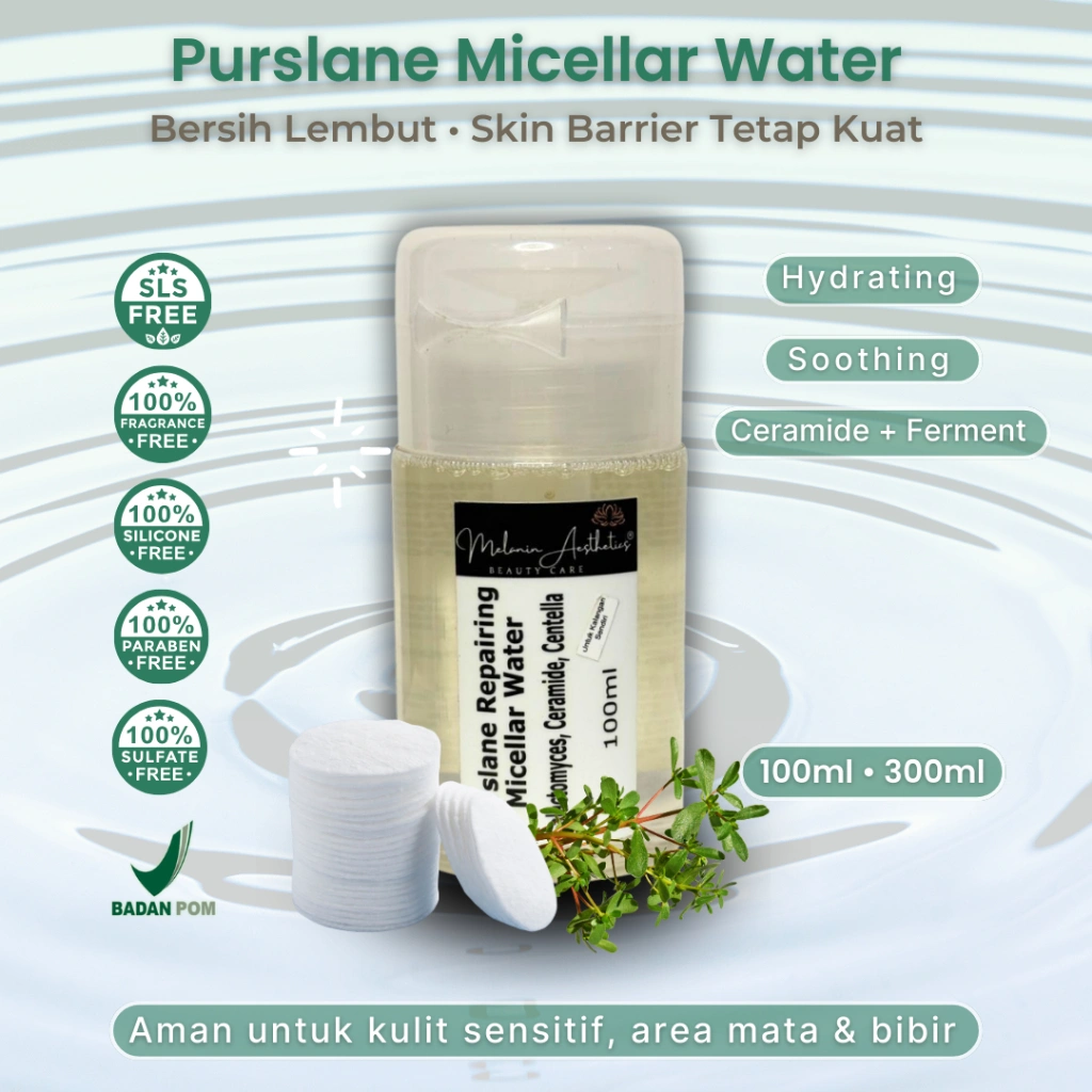 Purslane Micellar Water – Gentle Makeup Remover & Skin Repair | Hydrating, Soothing 100/300ml