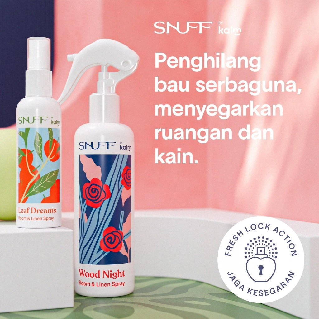 SNUFF Room & Linen Spray - Pewangi Ruangan dan Sprei Anti Bakteri Aroma Therapy - Bed Spray Antibacterial With Essential Oil - Linen Spay Wangi Tahan Lama -Tidur Jadi Pulas