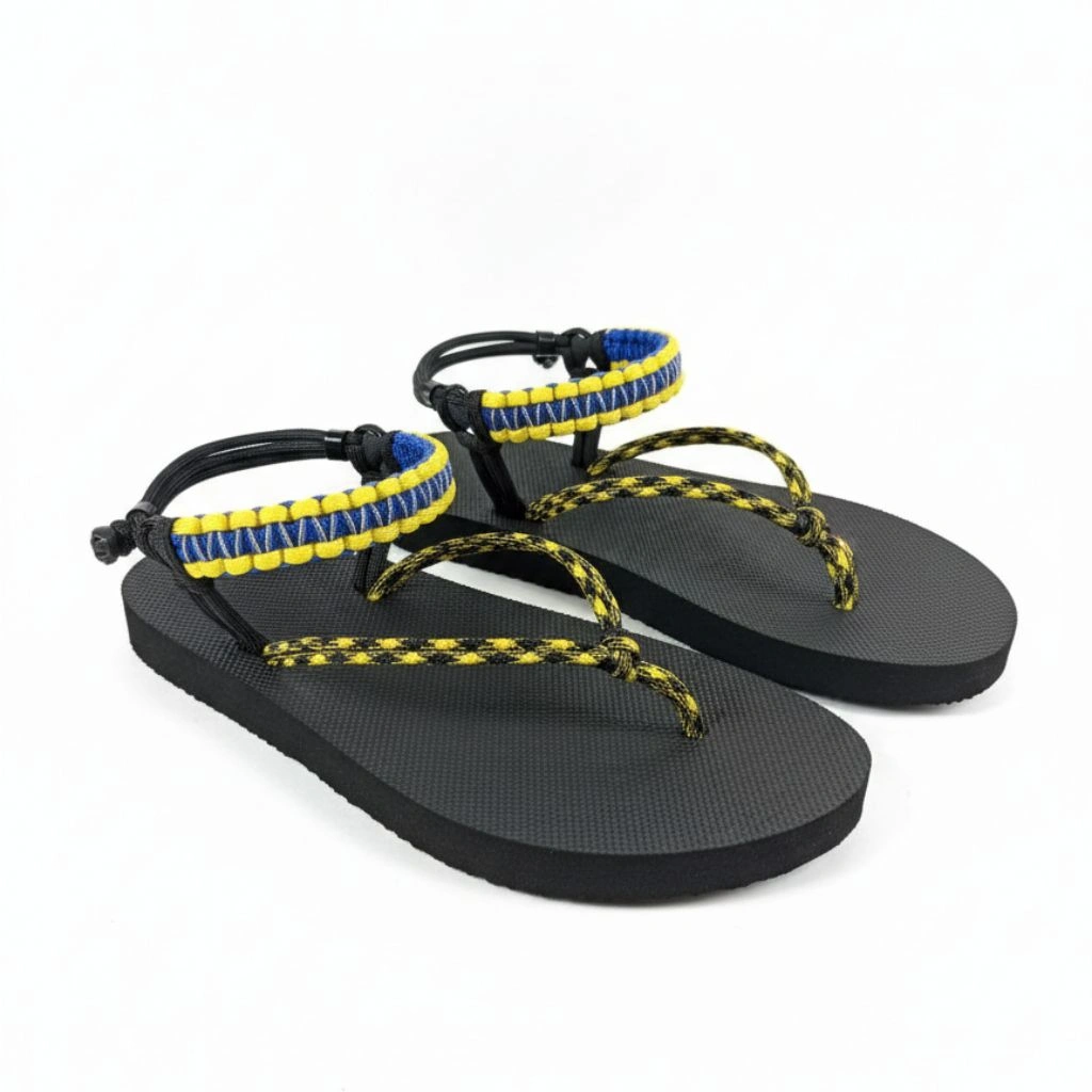 Sandal Gunung Pria Wanita | Sandal Trekking Paracord Tali Anyam Strap Belakang Adjustable handmade by mtmastuff