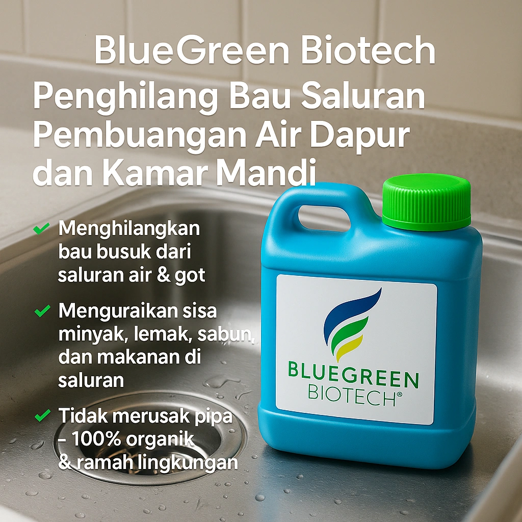 Menghilangkan bau saluran got cuci piring