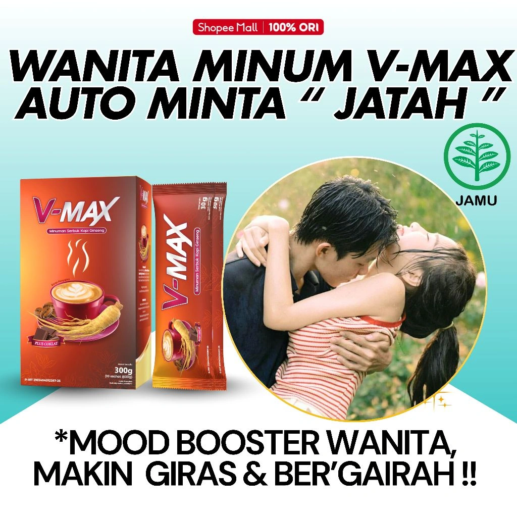 Kopi V Max Minuman Cokelat Wanita Booster Gair4h Penambah Stamina