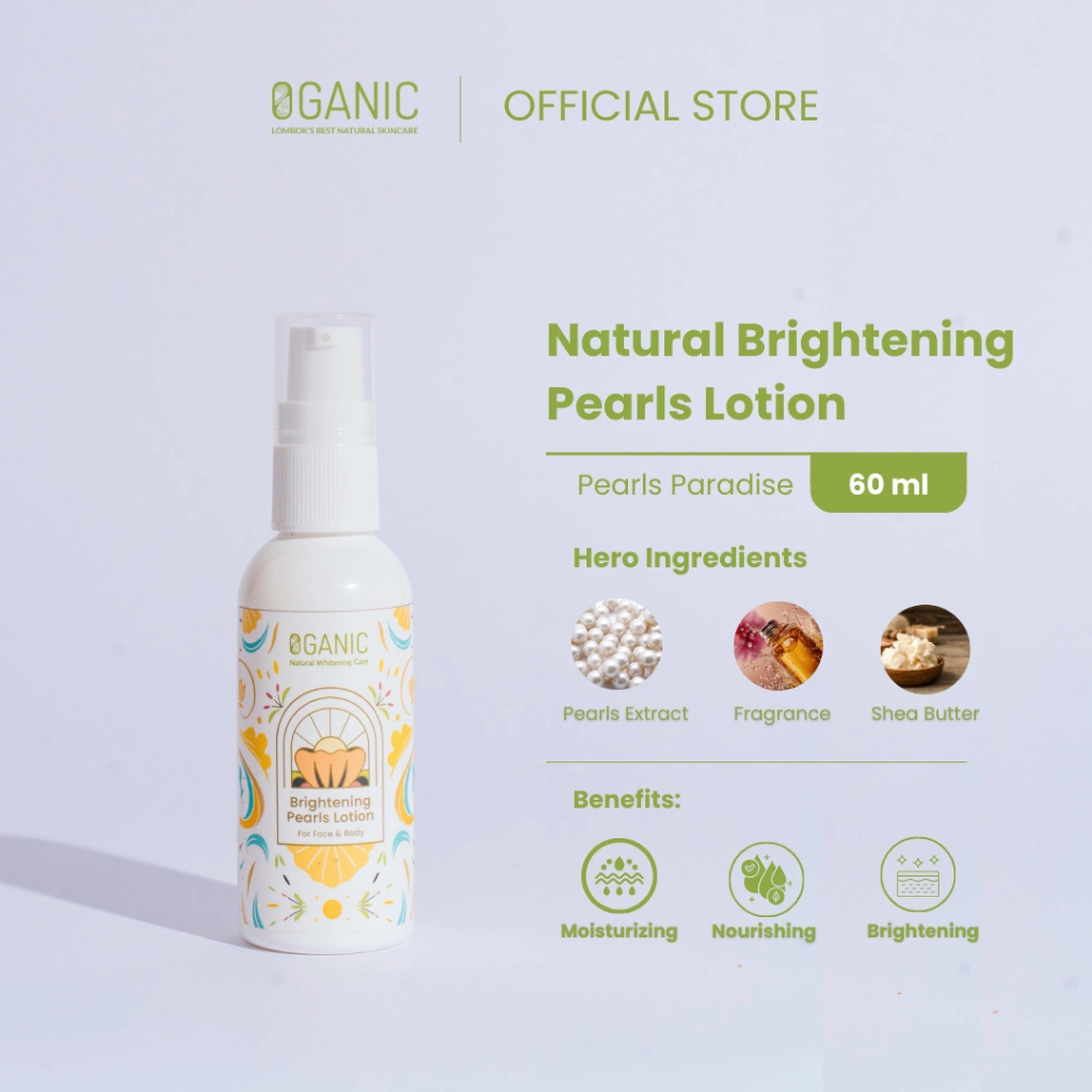 Oganic Natural Whitening Care Brightening Pearls Lotion Pearls Paradise 60 ml