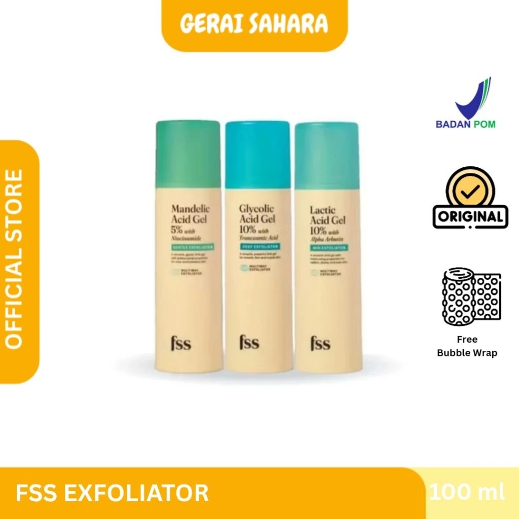 FSS For Skin's Sake Glycolic Acid | Lactic Acid | Mandelic Acid | Eksfoliator Wajah