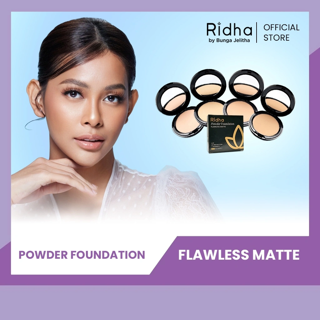 RIDHA Powder Foundation with UV Protection (2in1)
