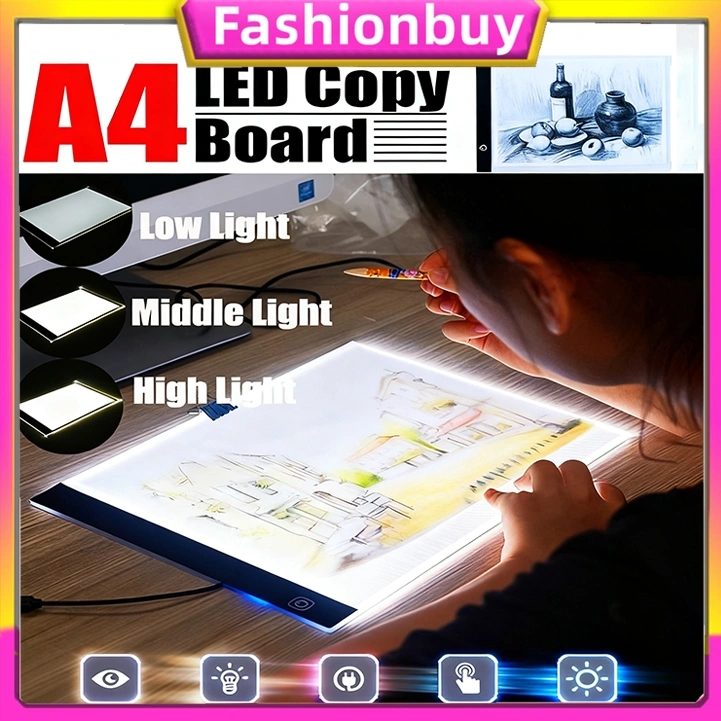 Tracing board A4 A3 LED Copy Papan Lampu Pad Menggambar Tracing Tablet Copyboard Animasi Sketsa Stensil Lukisan Berlian USB