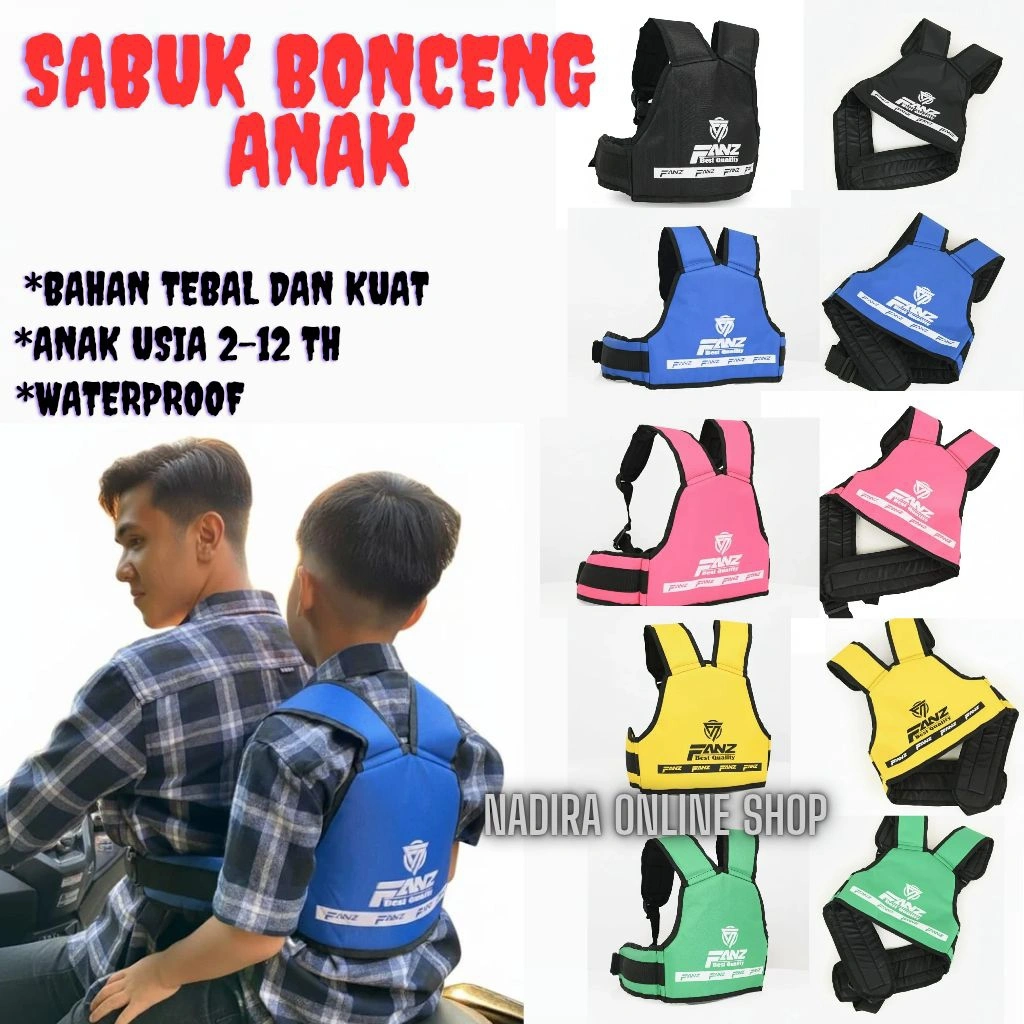 SABUK BONCENG ANAK SABUK BONCENGAN ANAK SABUK PENGAMAN BONCENG ANAK SABUK BONCENG ANAK SEPEDA MOTOR SABUK BONCENG ANAK WATERPROOF