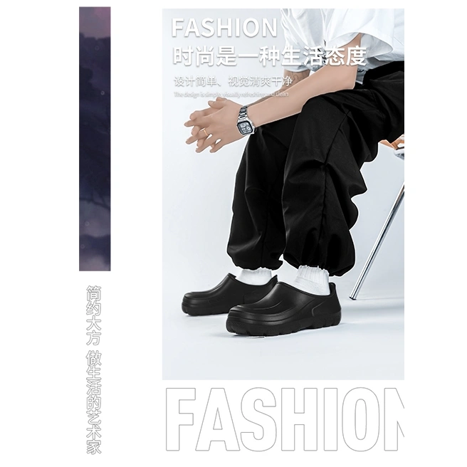 SEPATU FASHION HITAM MUSIM PANAS PRIA & WANITA/ANTI  SLIP FASHION NEW