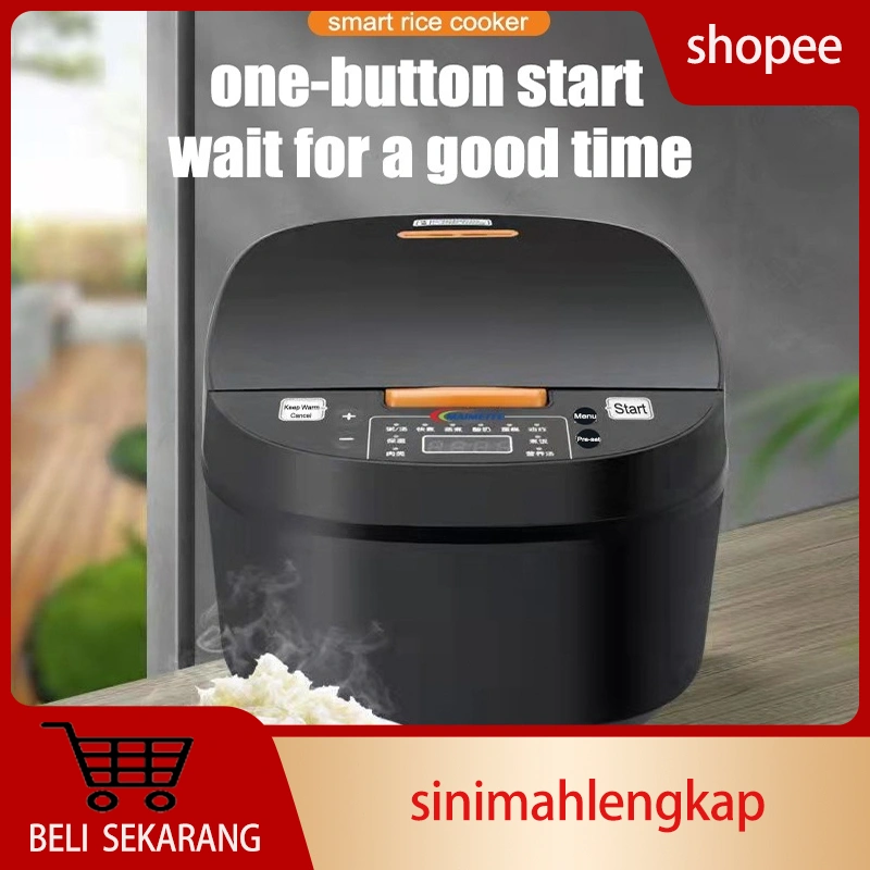 5L Rice Cooker Multifungsi Kapasitas Besar Penanak Nasi Desain Lapisan Anti Lengket magicom Digital Penanak magic com Low Carbo Low Sugar untuk keluarga dengan 4-6 orang Portable/Travel version student version Smart Rice Cooker