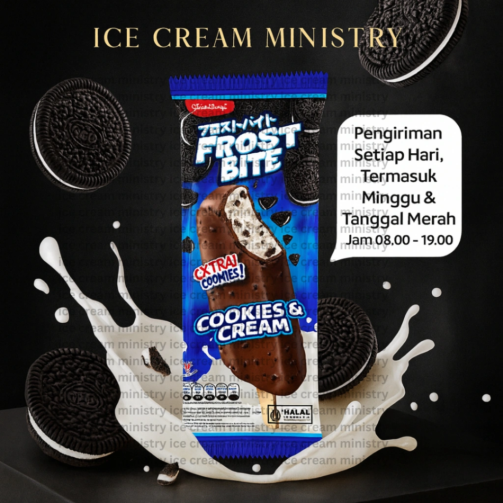 Glico Es Krim Frost Bite Stick Cookies & Cream