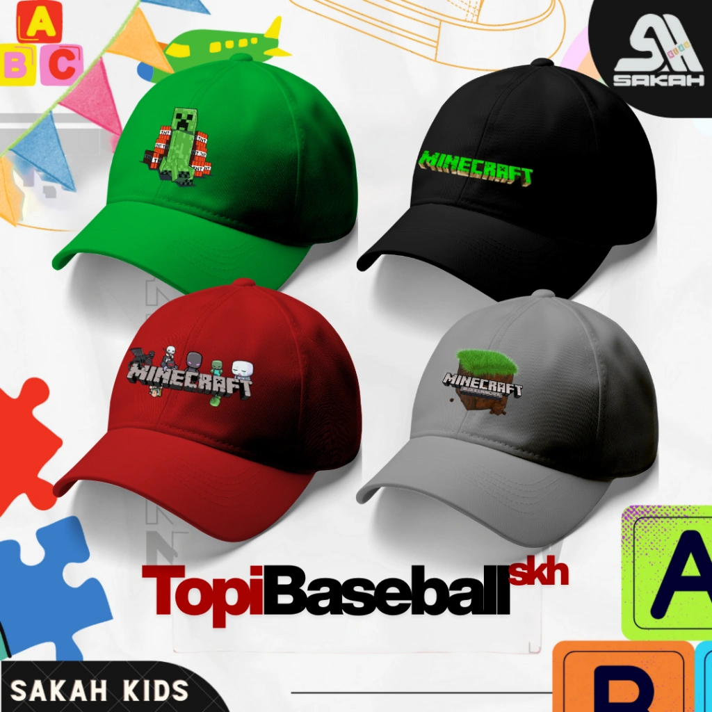 Topi Anak LOGO MINE CRAFT GAME