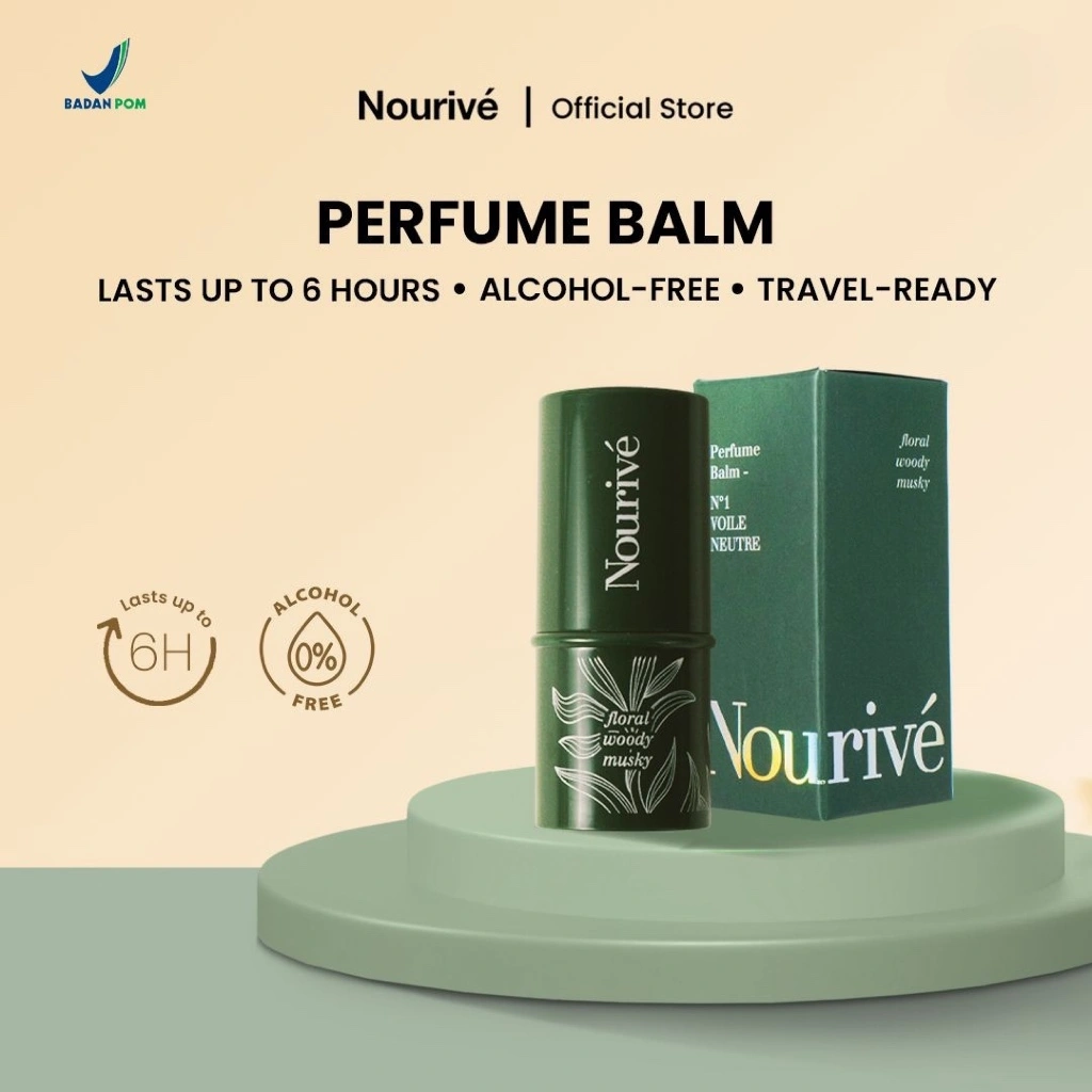 Nourivé Perfume Balm – Parfum Padat 6.8gr. Travel-Friendly, Long-Lasting, Floral Woody Musky