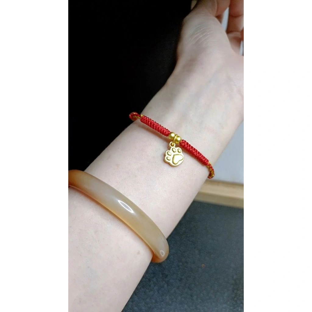 Gelang Tangan Wanita charm Kucing Hoki Anti karat Simpul Kombinasi Gold Anti Karat FKK