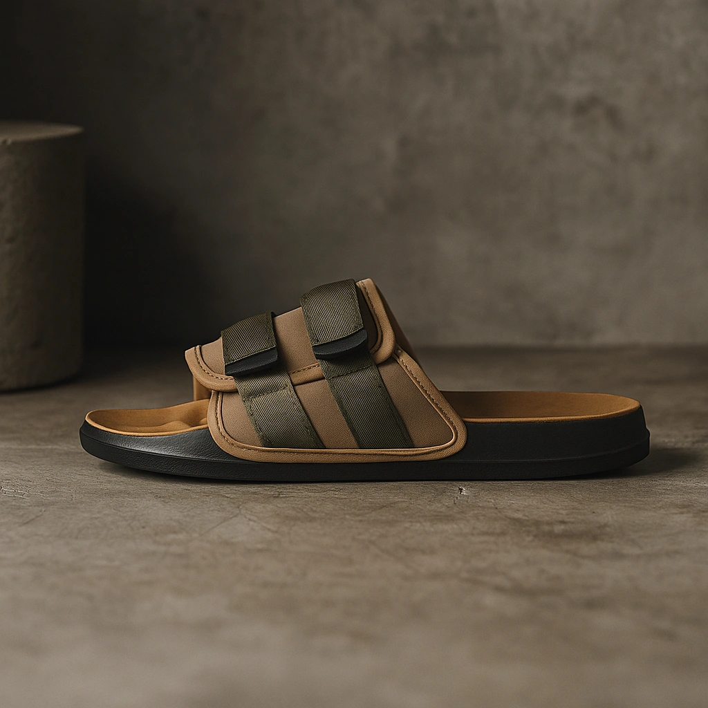 Basic Slides Mesh Series Runo Project - Sandal Slide Pria - Slip On Slop Cowok
