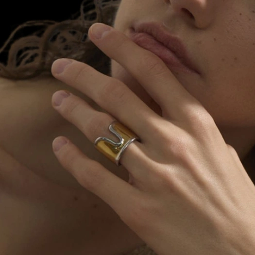 Unheard Of - Weave Ring Cincin Wanita Anti Karat Stainless 18k Gold Plated Aksesoris Fashion Wanita Korea