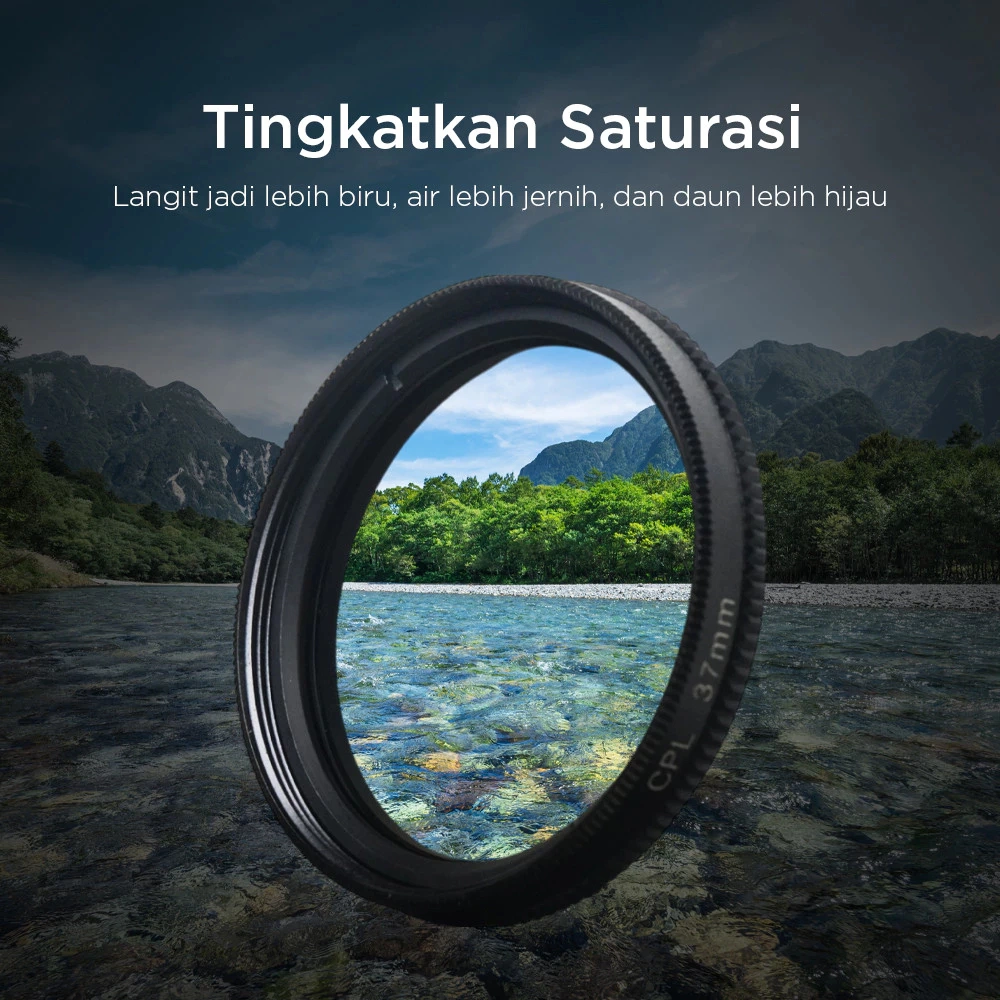Klip Lensa Filter Kamera Smartphone CPL Polarizer 52mm