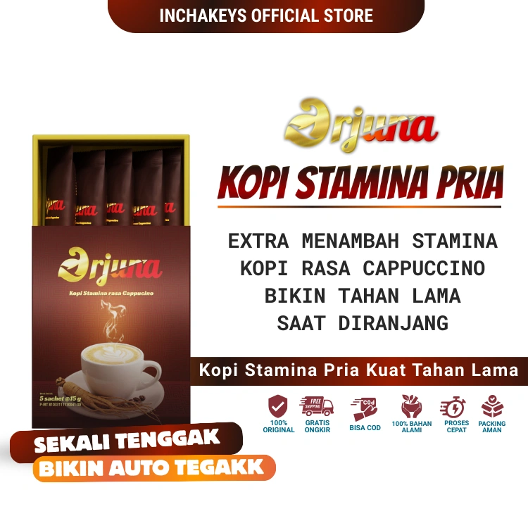 KOPI ARJUNA Minuman Stamina Pria Tahan Lebih Lama Minuman Gingseng 1 box 5 Sachet