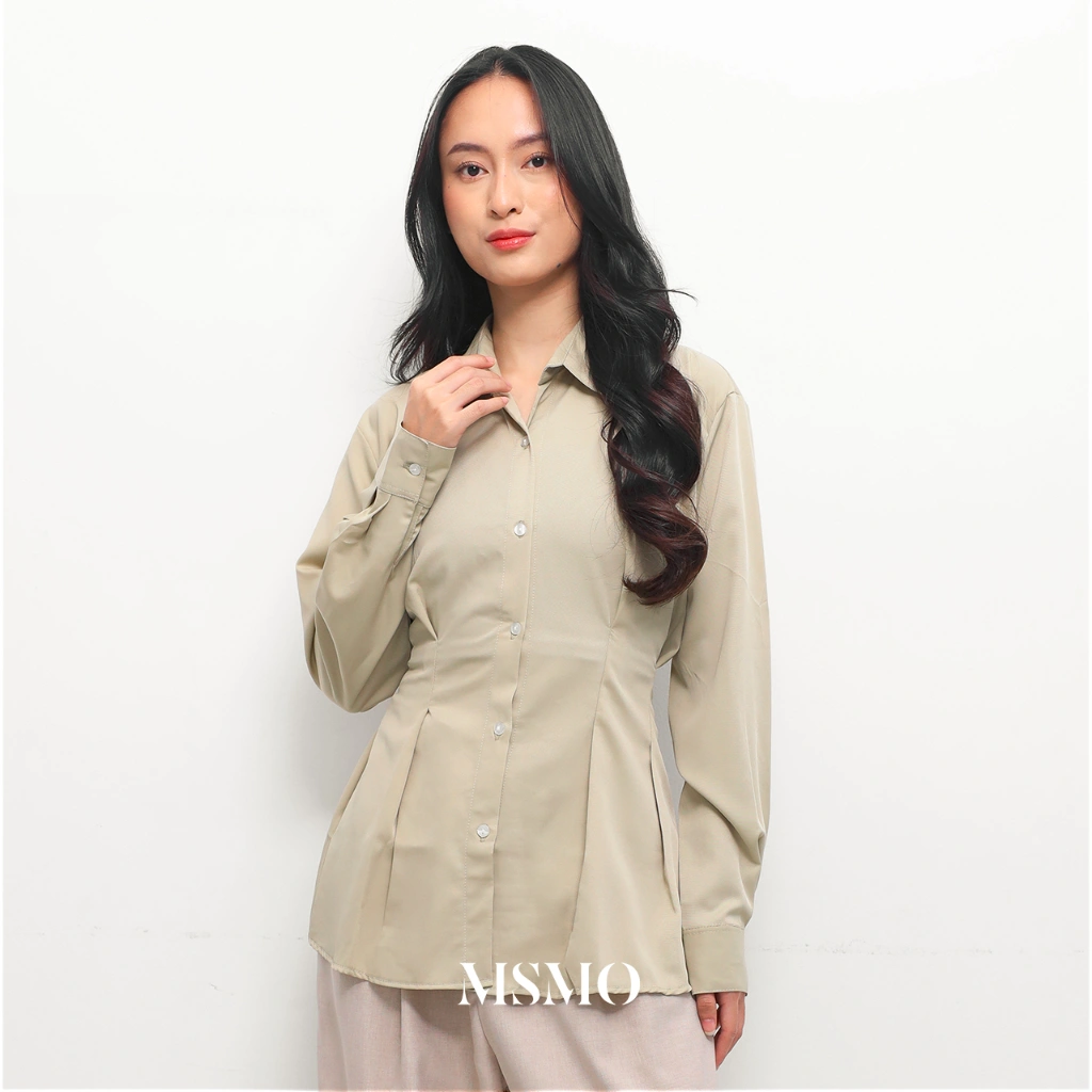 [EXCLUSIVE] MSMO Kwon Top Longsleeve Blouse / Kemeja Wanita / Blouse Wanita / Kemeja Lengan Panjang / Kemeja Kantor / Office Wear / Atasan Wanita
