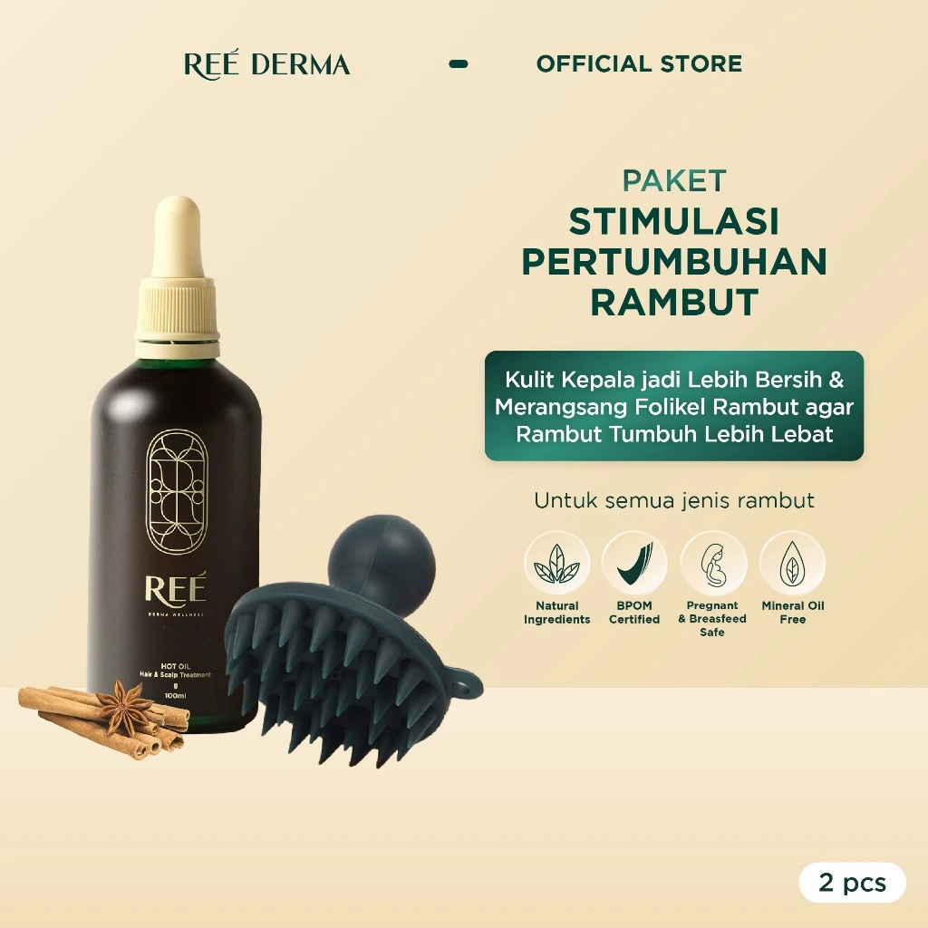 Ree Derma Wellness - Bundle Special Price - Scalp Massager & Hot Oil 100ml