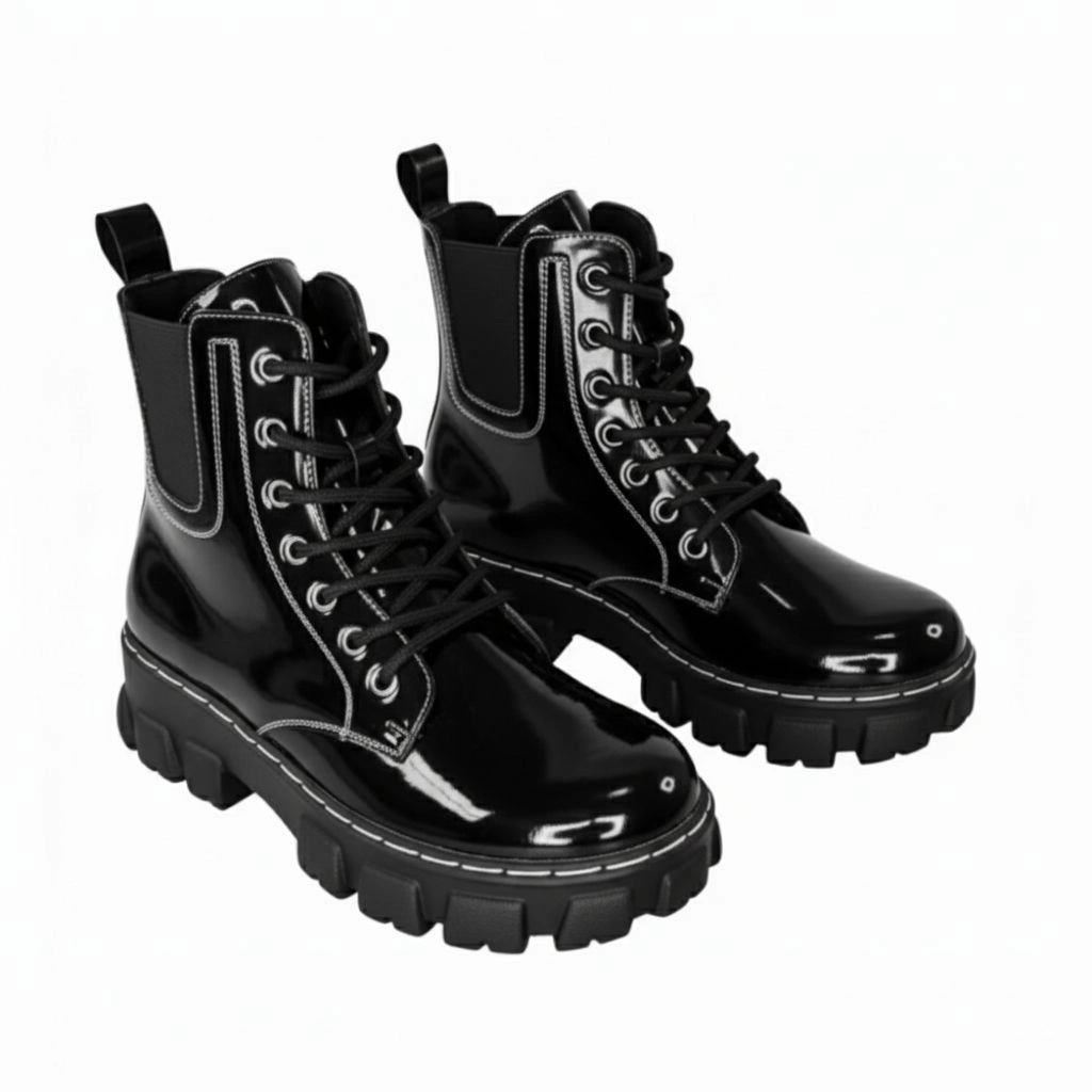 HARVEY - Sepatu Docmart Pdh Boots tinggi 7 Hole wanita