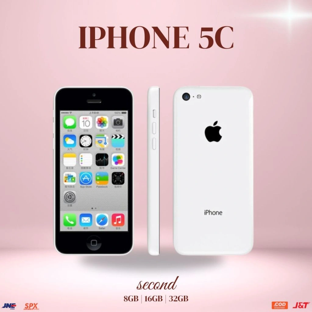 HP IPHONE 5C MURAH SECOND, BARANG BEKAS PAKAI KAPASITAS PENYIMPANAN 8GB|16GB|32GB