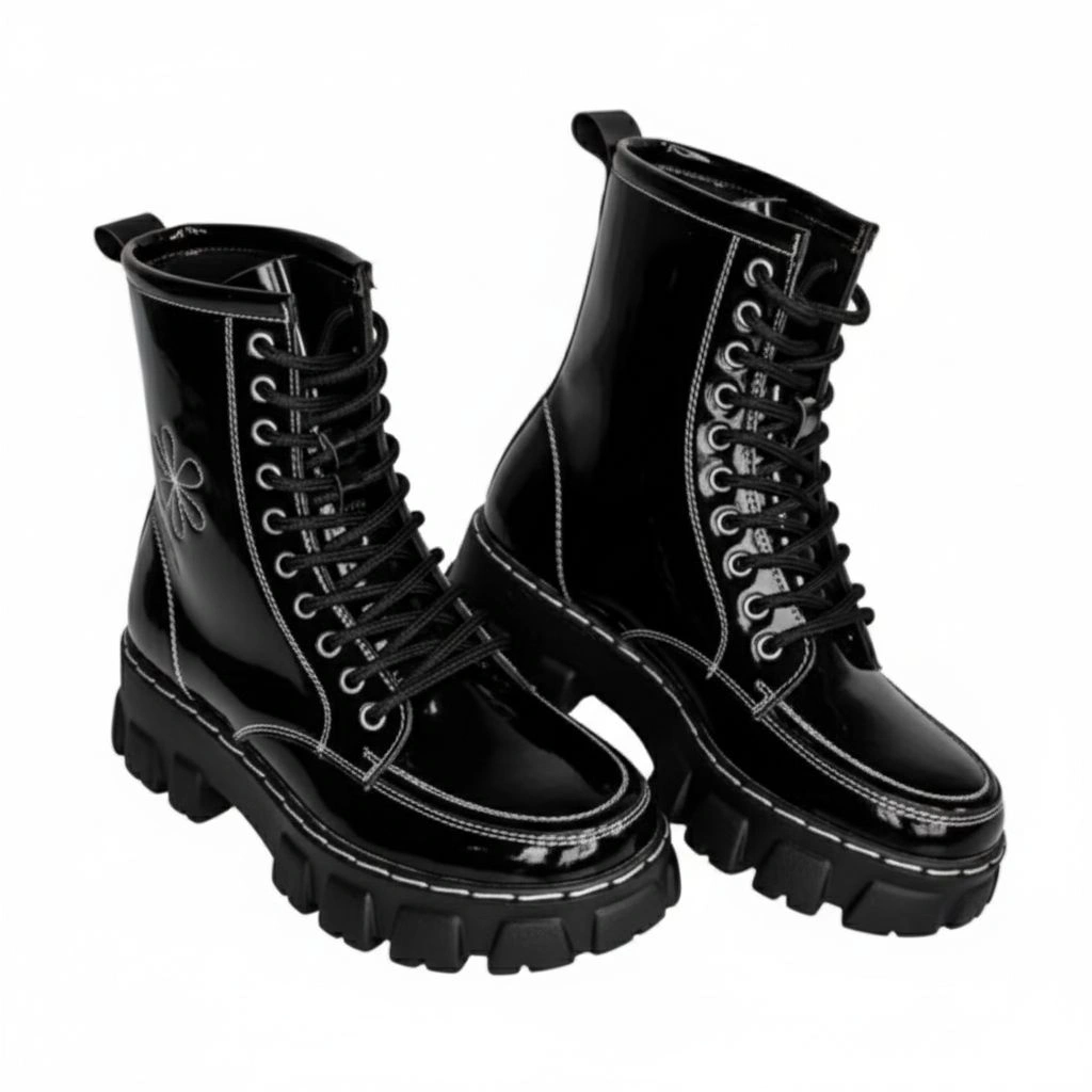 HARVEY  - Sepatu Docmart Rose Boots tinggi 10Hole Wanita