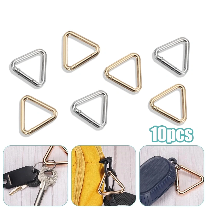 10pcs Ring Tas Segitiga Buka Alloy Ring Tas Carabiner Pria
