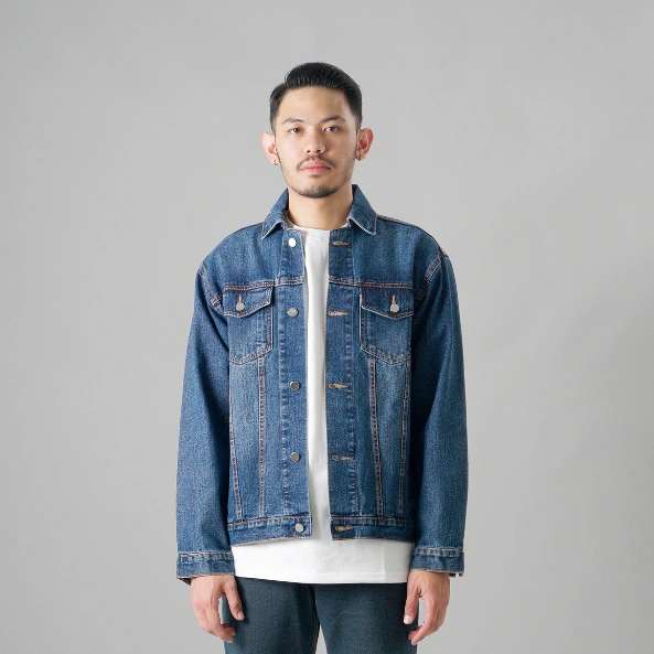 Rockline Trucker Denim Jacket Bio Washed