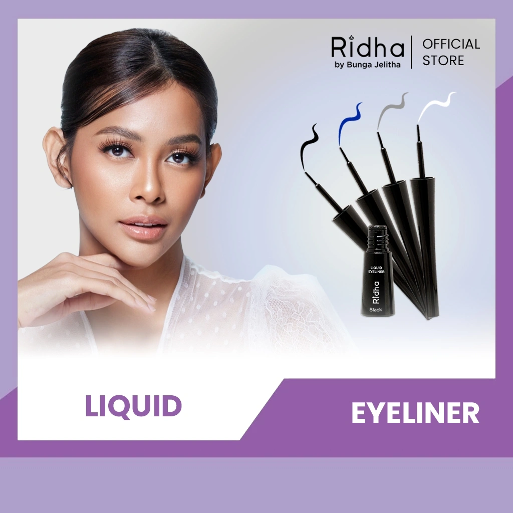 RIDHA Eyeliner Liquid (Smooth Brush and Waterproof) - 4g