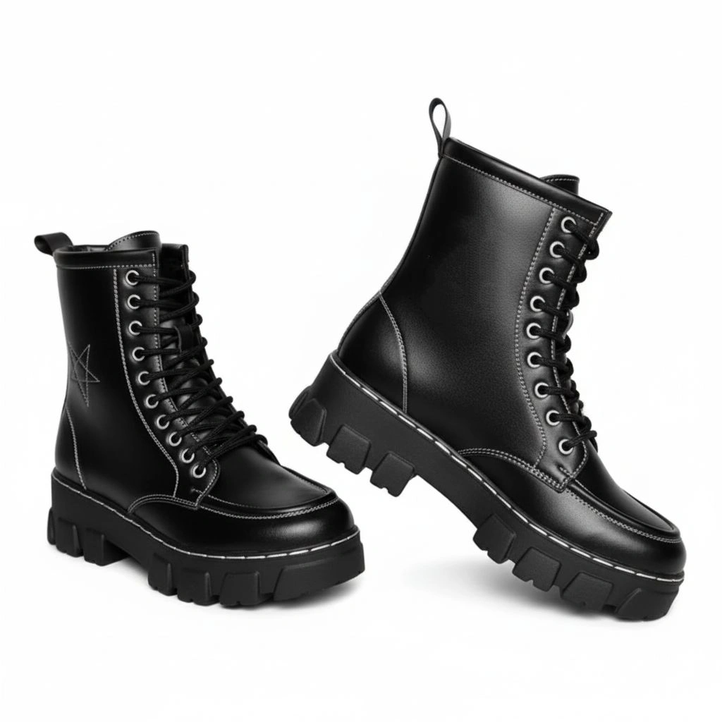 HARVEY - Sepatu Docmart Stars Boots tinggi 10Hole wanita