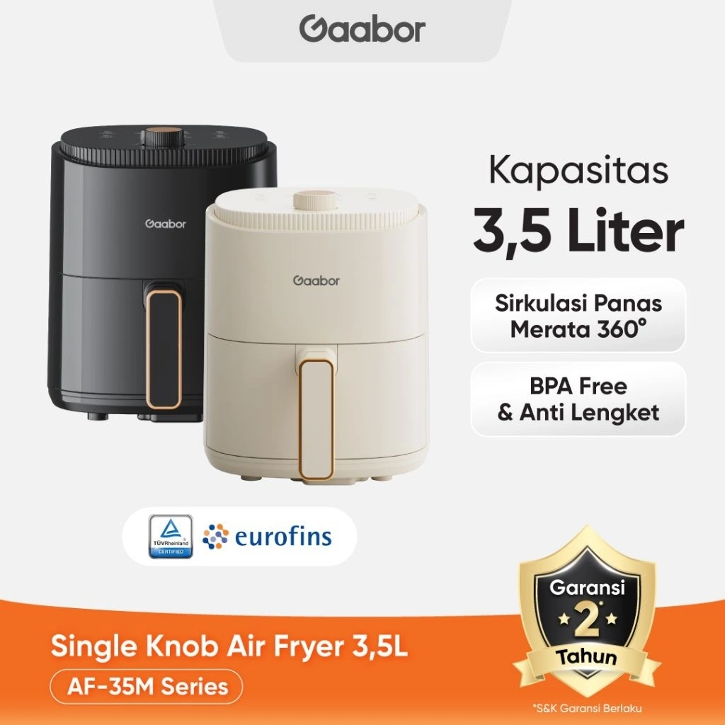 Gaabor Air Fryer Mesin Penggorengan Tanpa Minyak Kapasitas 3.5L Sehat dan Mudah Dibersihkan Tahan Panas