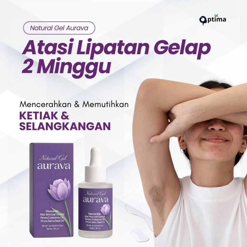 Aurava Natural Gel 30ml | Perawatan Area Lipatan & Kulit Kusam | Niacinamide & Aloe Vera