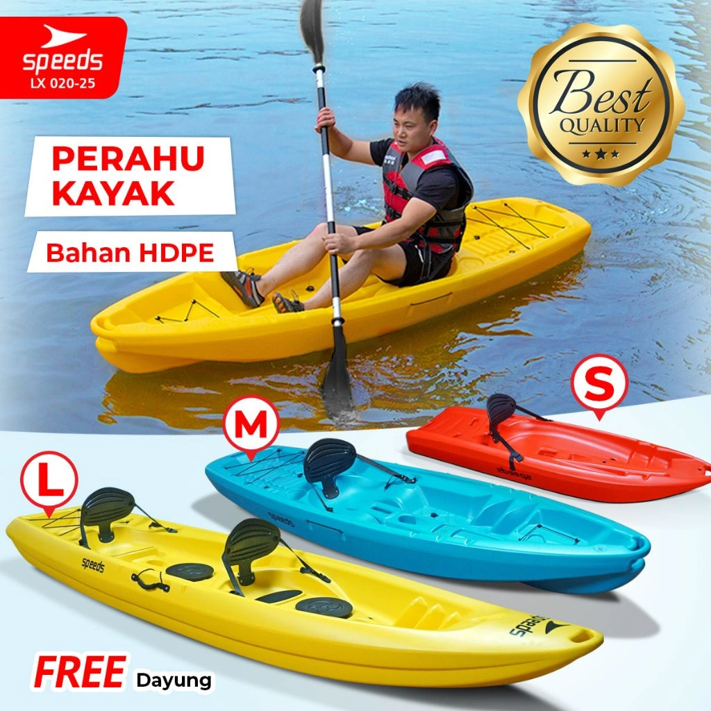 SPEEDS Perahu Kayak Sampan Perahu Kecil Dayung Olahraga Paddle Kano Conoe Boating Power 020-25