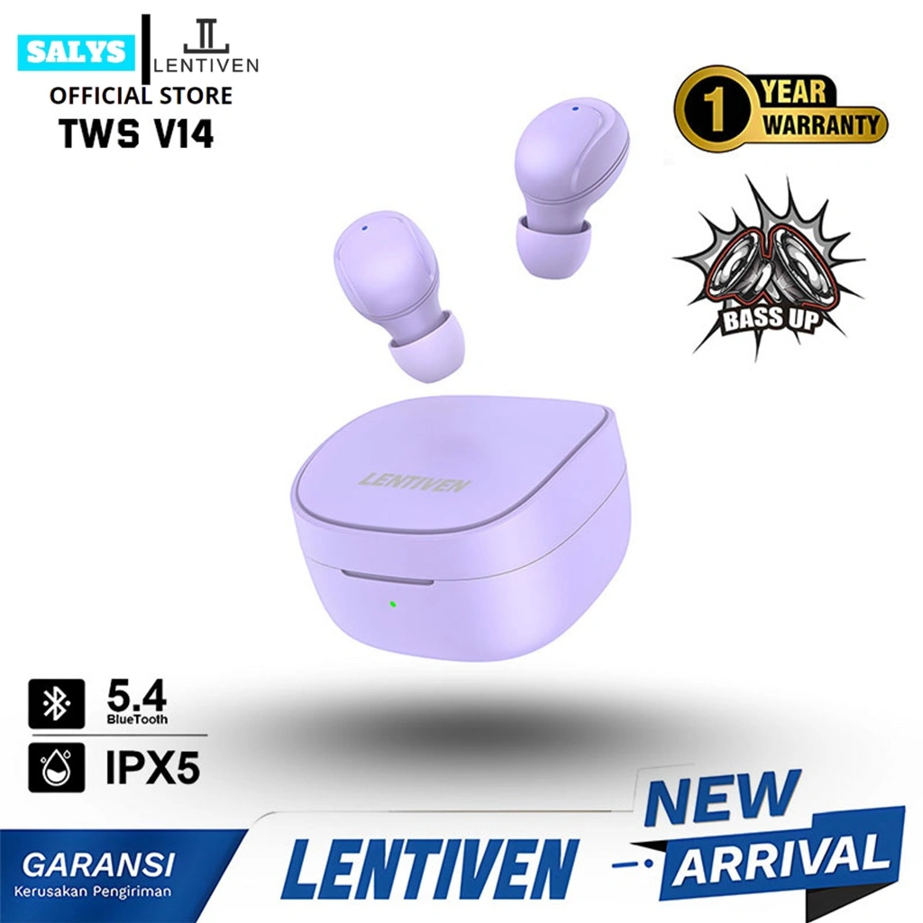 SALYS LENTIVEN Upgrade Edition True Wireless Earphones TWS Mini Earbuds Earphone Headset Bluetooth V14