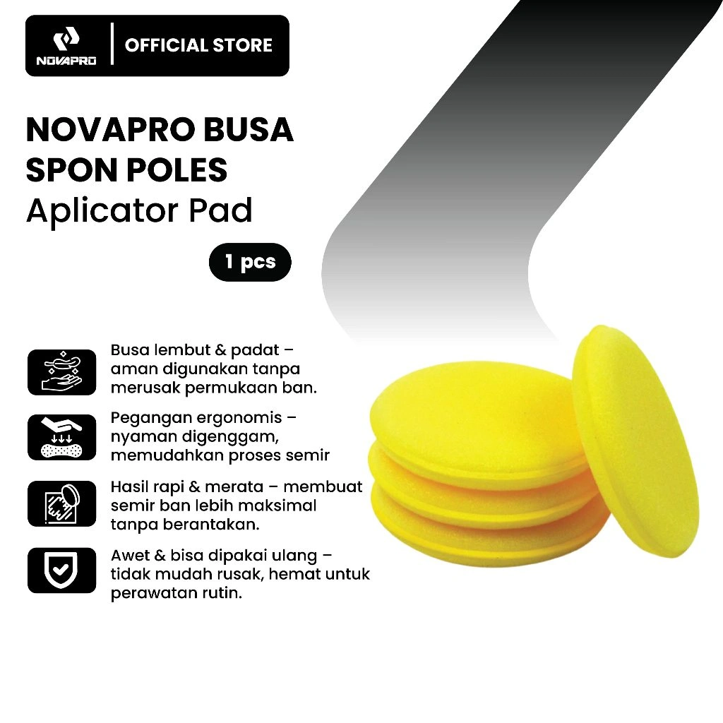 NOVAPRO Busa Spon Poles dan Semir Ban Sepeda  Applicator Pad