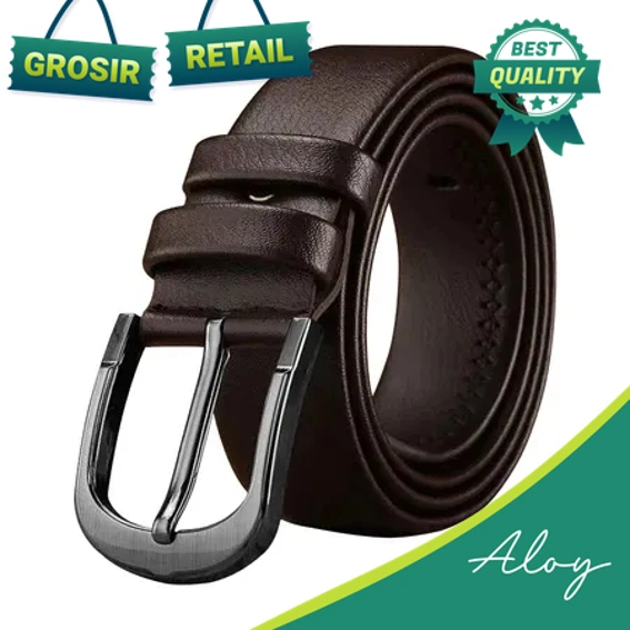 RETAIL TP-KL005 Ikat Pinggang Pria Sabuk Kulit Gesper Klasik Termurah