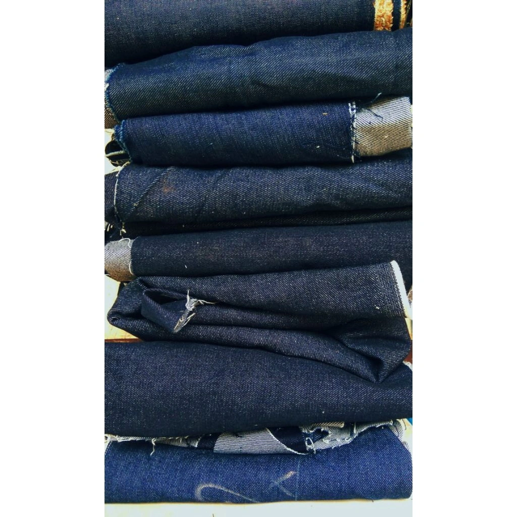 kain jeans, Denim  perca / bahan jeans buat aksesoris, tas topi dll