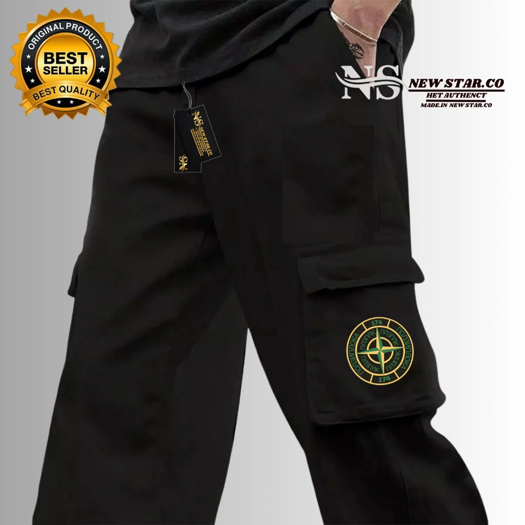 Synthesis Expertise Celana panjang Sablon 174 Kargo Panjang Bahan Fleece Cargo Fleece Long Pants