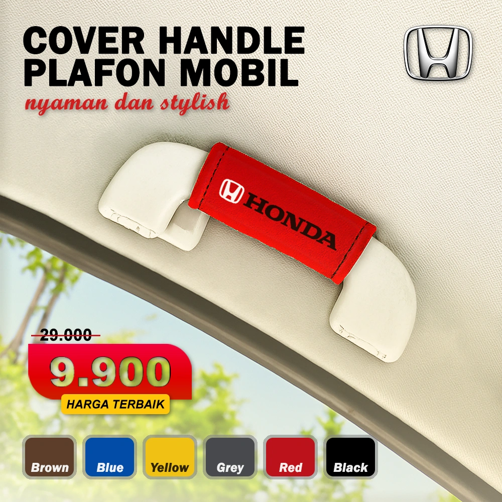 Cover Handle Plafon Honda Aksesoris Mobil Sarung Pelindung Pegangan Tangan Brio Jazz HRV City WRV