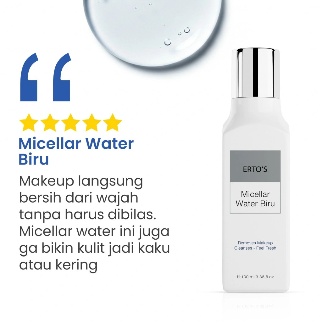 Erto's Micellar Water Biru / Micellar Water / Cleansing / Hydrating / Makeup Remover