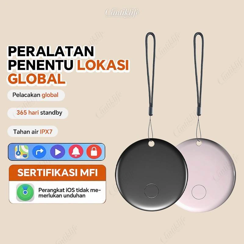 【Sertifikasi MFI】GPS mini pelacak lokasi/GPS tersembunyi mobil tracker Smart Tag Pencari Kunci Motor & Barang Hilang untuk Android/IOS Alat Pelacak Lokasi untuk Anak-anak dan Lansia